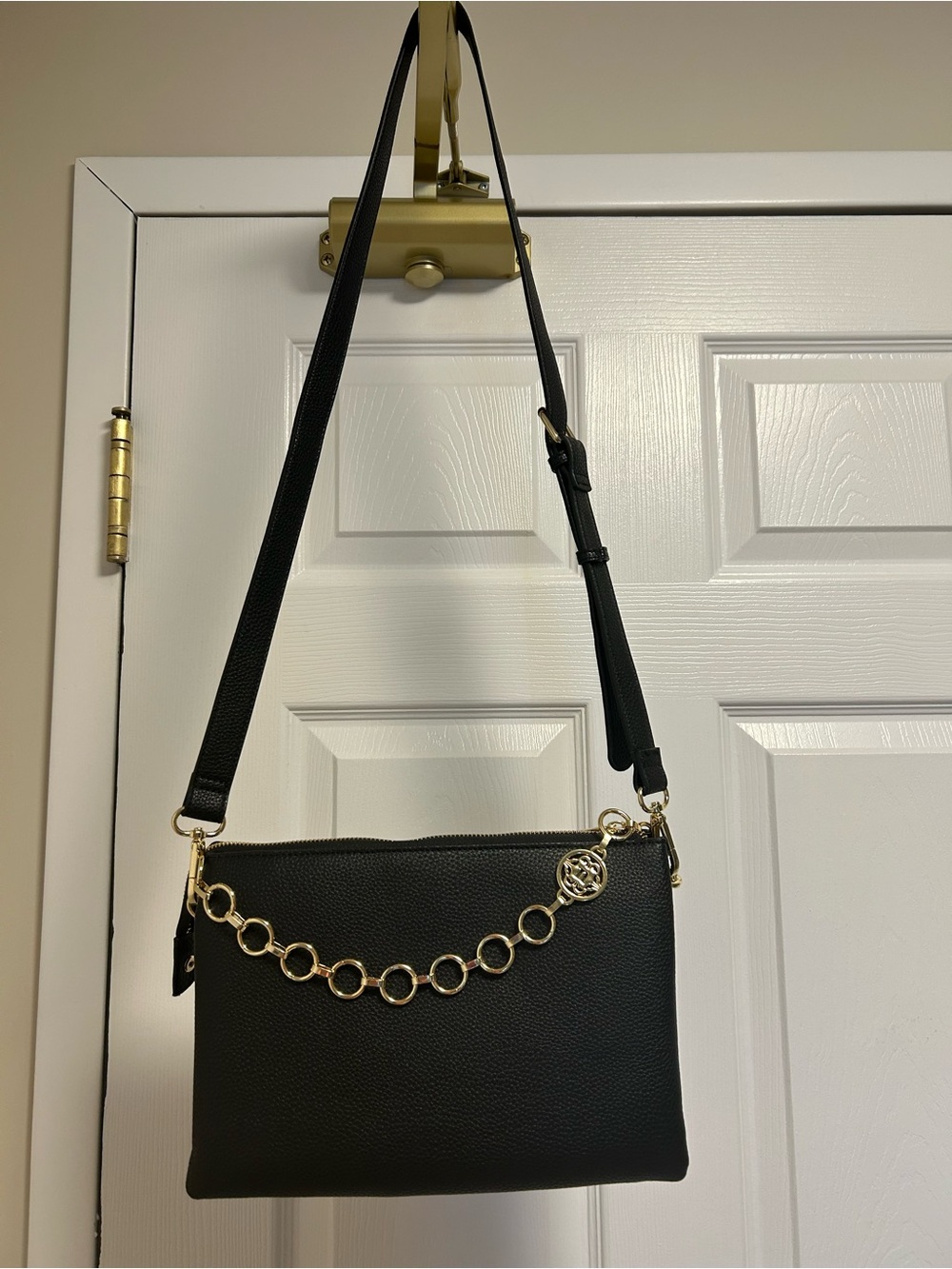 Nanette Lepore Black Pebbled Faux Leather Convertible Crossbody - Picture 12 of 12